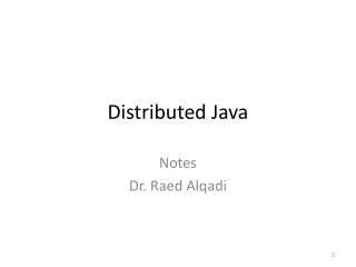 Distributed Java