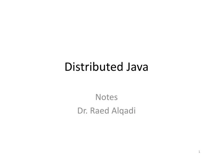 distributed java