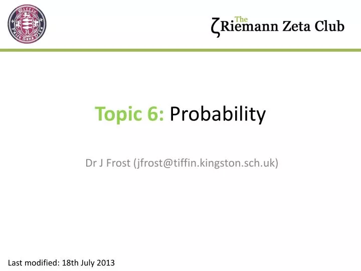 topic 6 probability