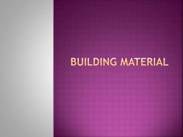 building material