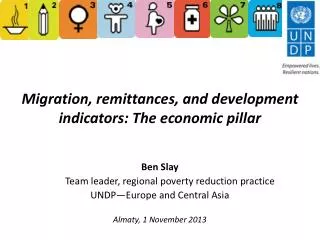 Migration, remittances, and development indicators: The economic pillar