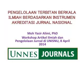 pengelolaan terbitan berkala ilmiah berdasarkan instrumen akreditasi jurnal nasional