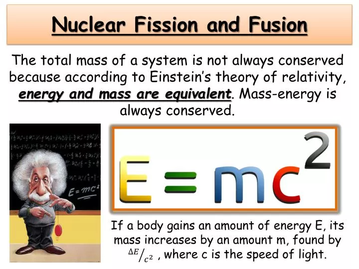 nuclear fission and fusion