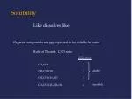 Solubility - slide 1