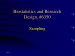 Biostatistics and Research Design, #6350
