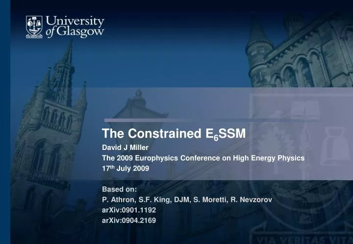 the constrained e 6 ssm