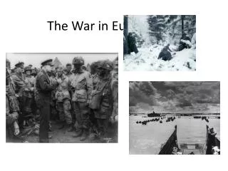 The War in Europe