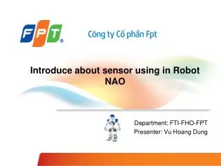 Introduce about sensor using in Robot NAO