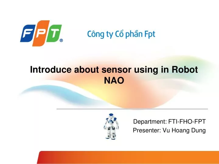 introduce about sensor using in robot nao