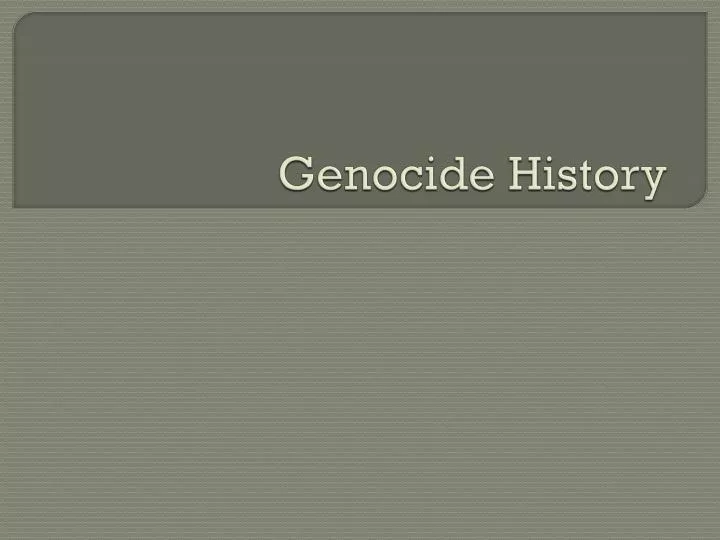 genocide history