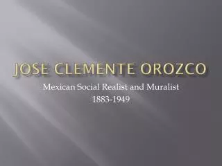 Jose clemente orozco