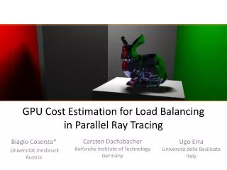 GPU Cost Estimation for Load Balancing in Parallel Ray Tracing