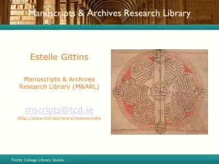 Manuscripts &amp; Archives Research Library