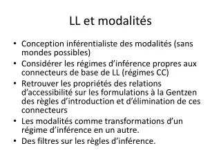 ll et modalit s
