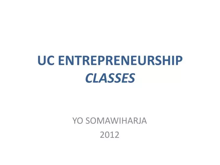 uc entrepreneurship classes