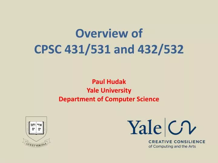 overview of cpsc 431 531 and 432 532