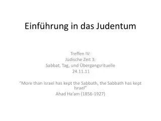 einf hrung in das judentum