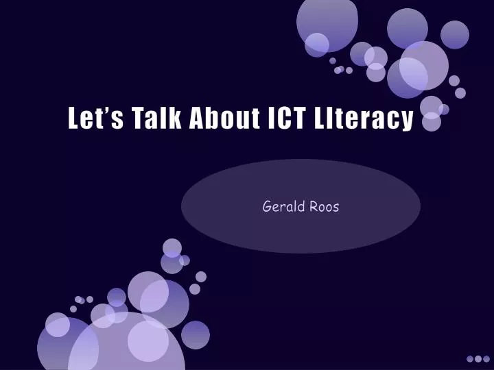 let s talk about ict literacy