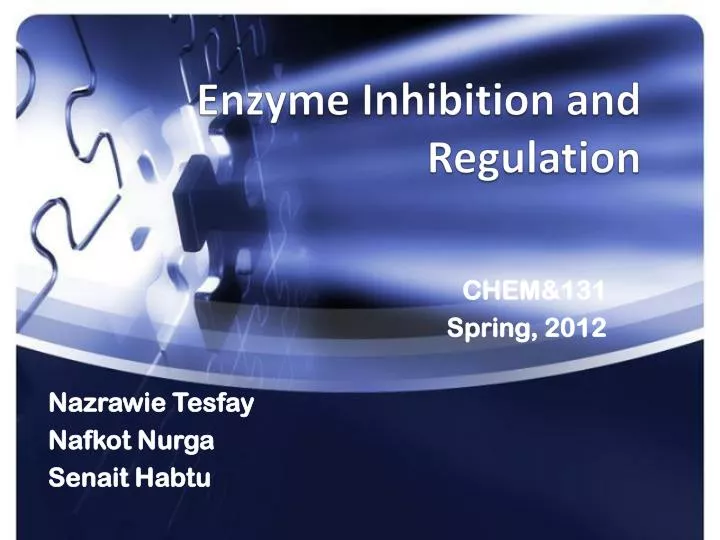 enzyme inhibition and regulation