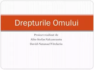 drepturile omului