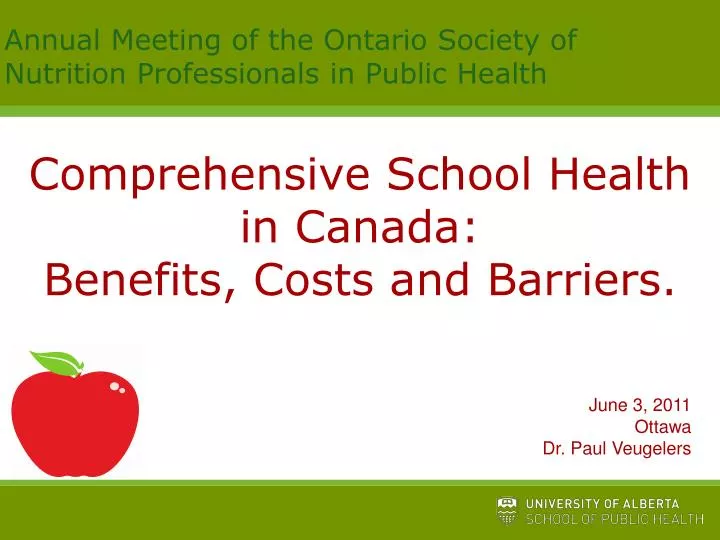 comprehensive school health in canada benefits costs and barriers