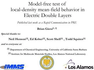 Model-free test of local-density mean-field behavior in Electric Double Layers
