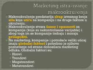marketing i stra ivanje makrookru enja