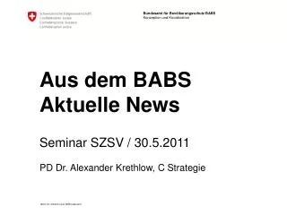 Aus dem BABS Aktuelle News