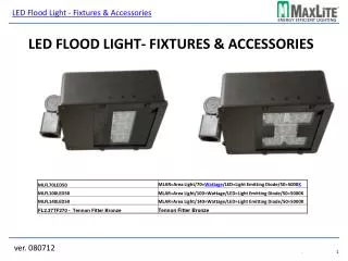 LED Flood Light- Fixtures &amp; Accessories