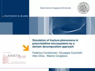 Simulation of fracture phenomena in polycristalline microsystems by a