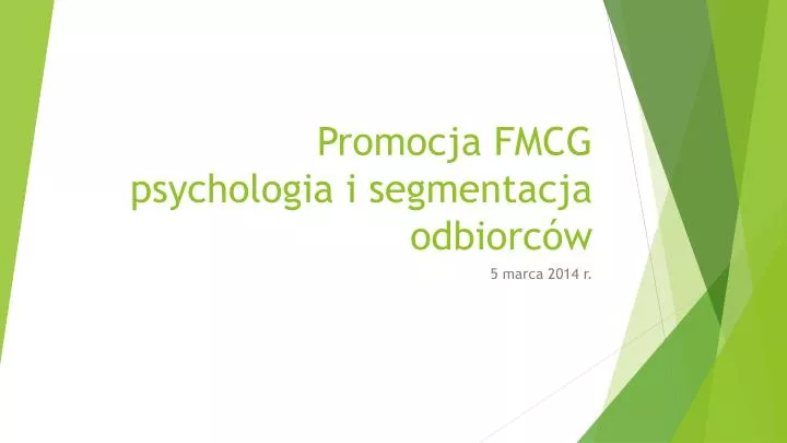 promocja fmcg psychologia i segmentacja odbiorc w