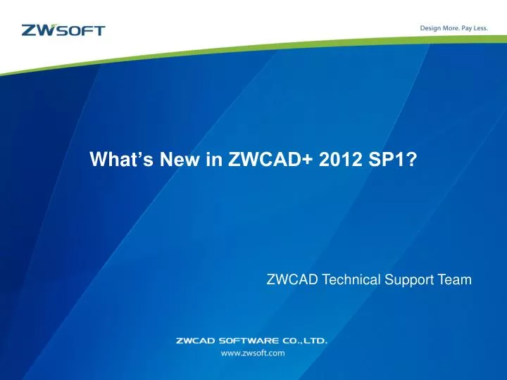 what s new in zwcad 2012 sp1