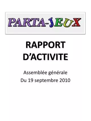 rapport d activite