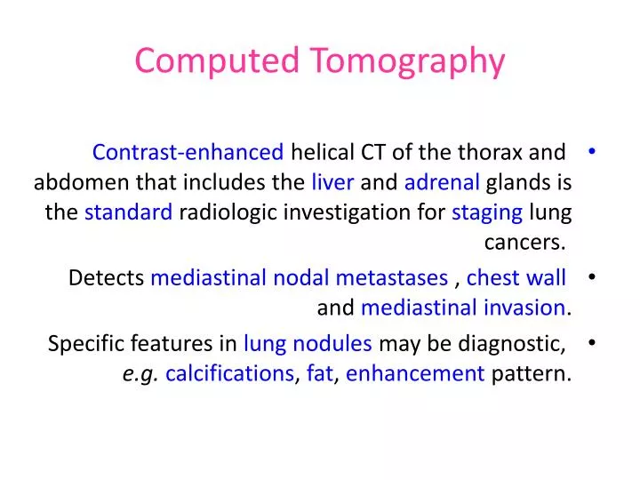 computed tomography