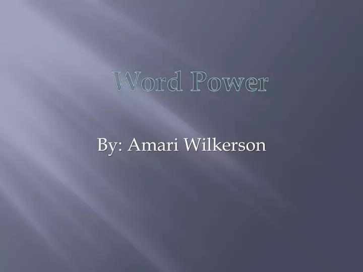 by amari wilkerson