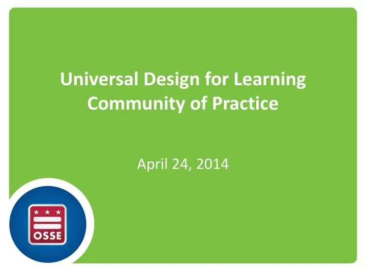 universal design for learning community of practice