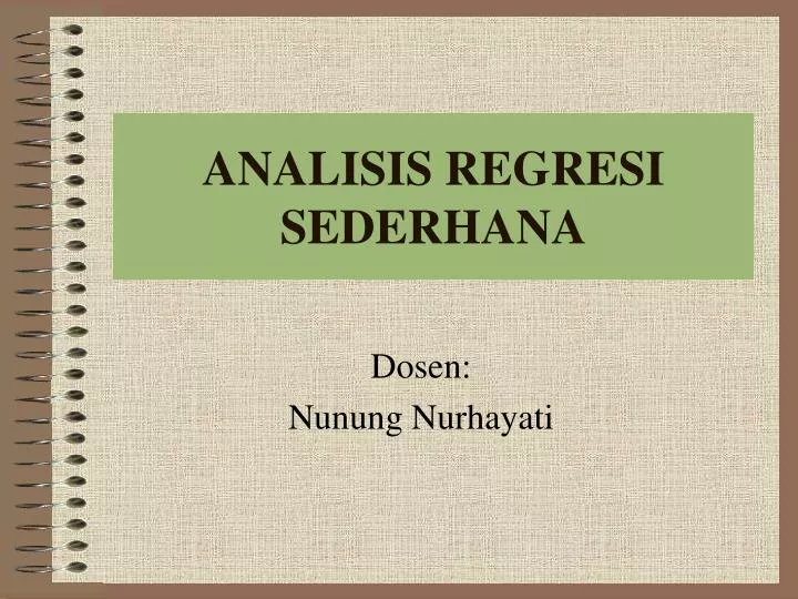 analisis regresi sederhana