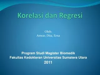 korelasi dan regresi