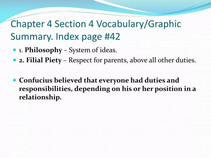 chapter 4 section 4 vocabulary graphic summary index page 42