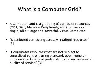 What is a Computer Grid?