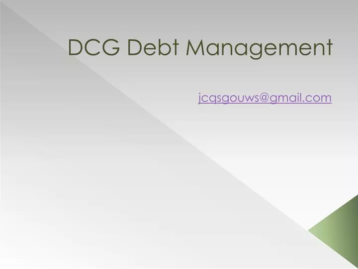 dcg debt management