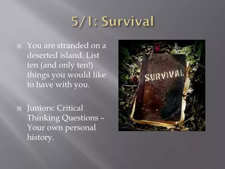 5 1 survival