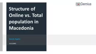 Structure of Online vs. Total population in Macedonia