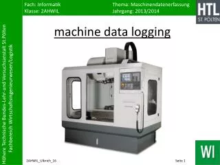 machine data logging