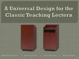 A Universal Design for the Classic Teaching Lectern