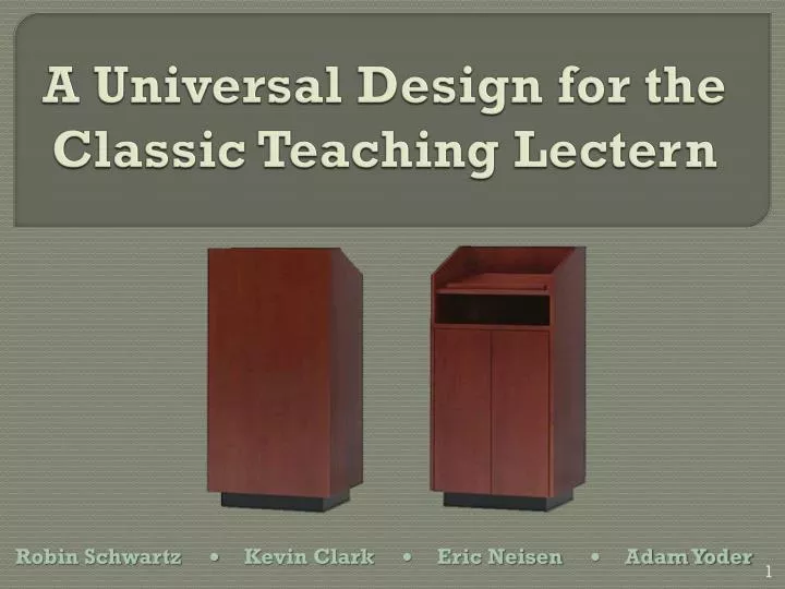 a universal design for the classic teaching lectern