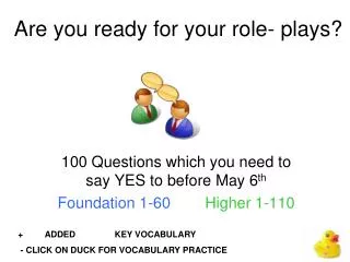 Are you ready for your role- plays?