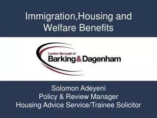 Immigration,Housing and Welfare Benefits
