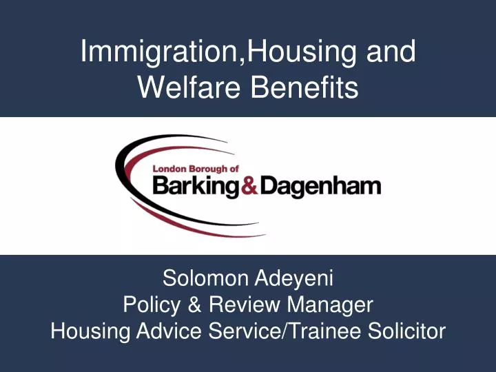 immigration housing and welfare benefits