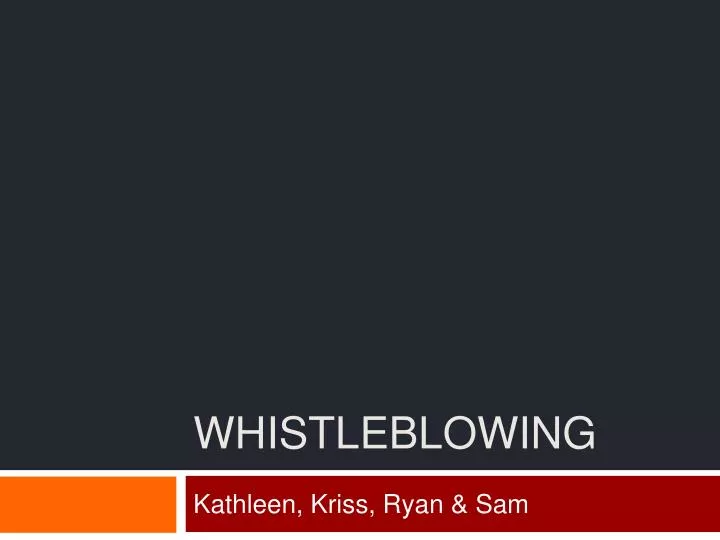 whistleblowing